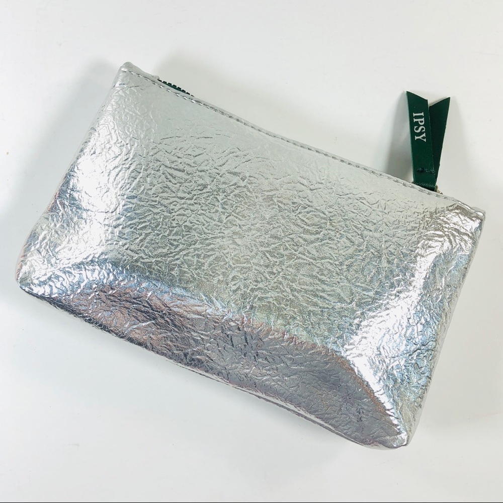 New IPSY bag Silver Foil with Forrest accents